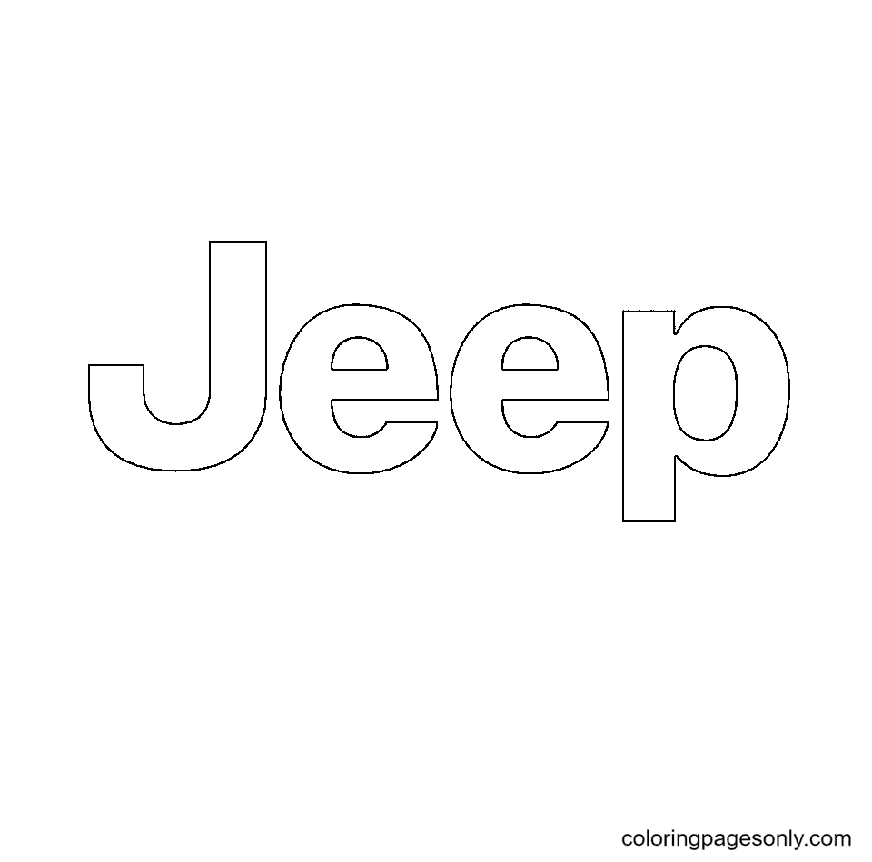 Jeep Logo Kleurplaat