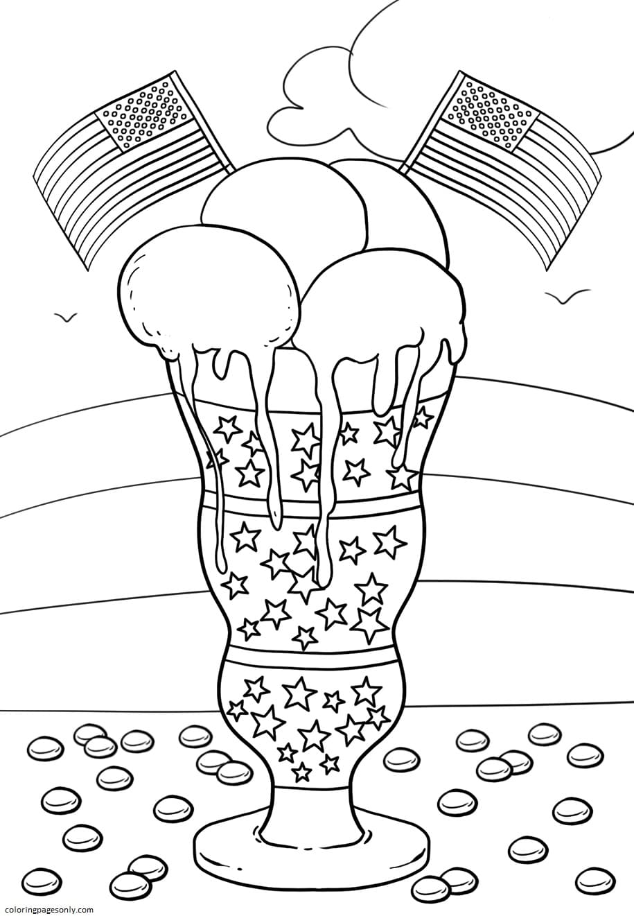 Independence Day Coloring Pages July Fourth Family