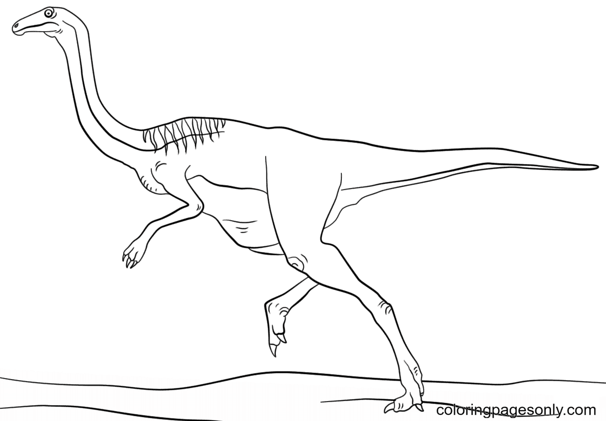 Jurassic Park Gallimimus Coloring Page