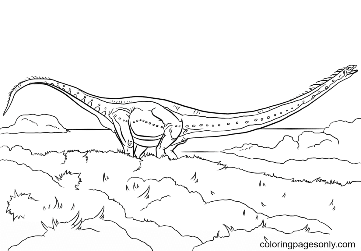 Jurassic Park Mamenchisaurus Printable Coloring Page