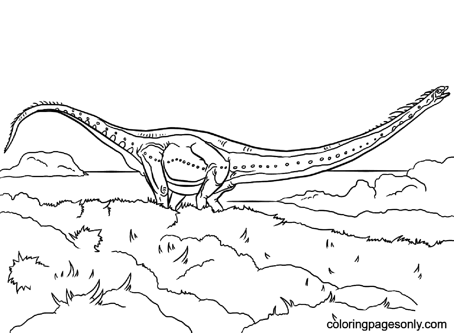 Jurassic Park Mamenchisaurus Printable Coloring Pages