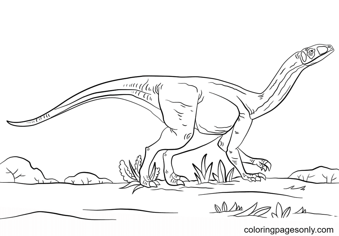 Jurassic Park Mussaurus Kleurplaat