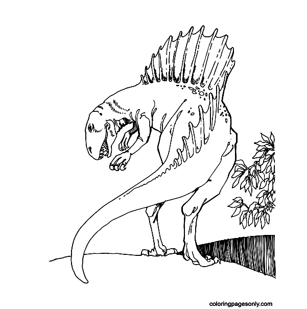 Jurassic Park Spinosaurus Theropod Dinosaur Coloring Pages