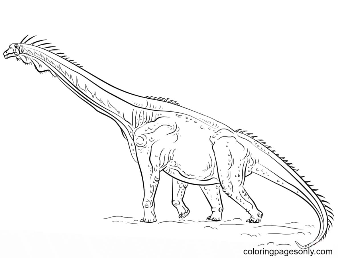 Pagina da colorare di Jurassic World Brachiosaurus