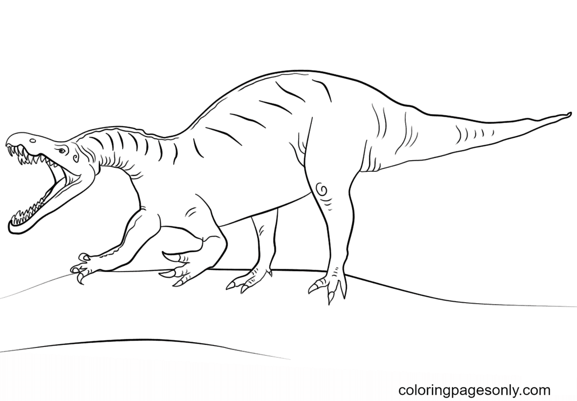 Disegni da colorare di Suchomimus del mondo giurassico