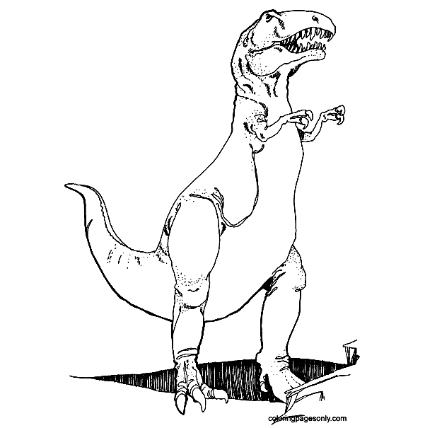 Jurassic World Tyrannosaurus T. Rex Coloring Pages