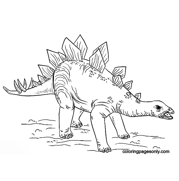 Jurassic World Young Stegosaurus Coloring Pages
