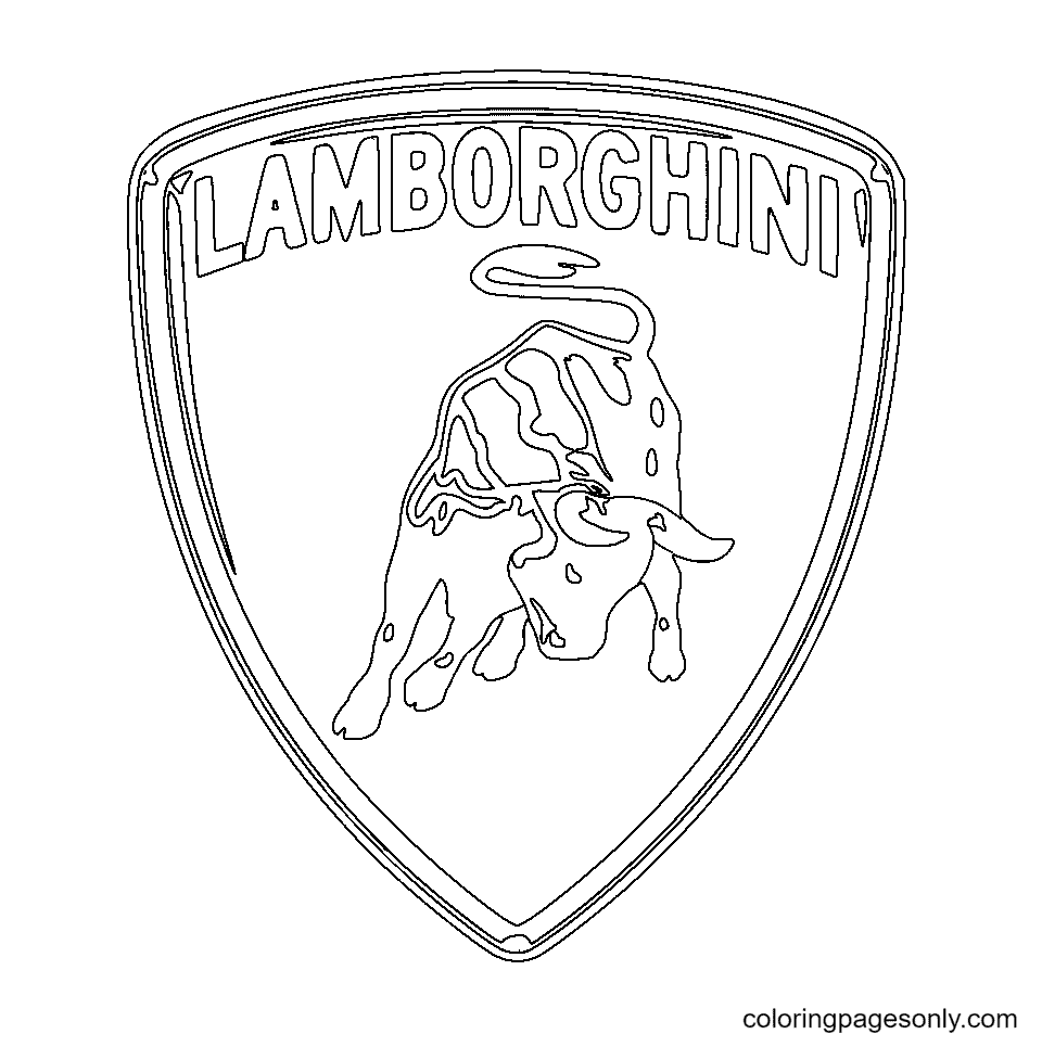 Lamborghini Logo Coloring Pages Sketch Coloring Page