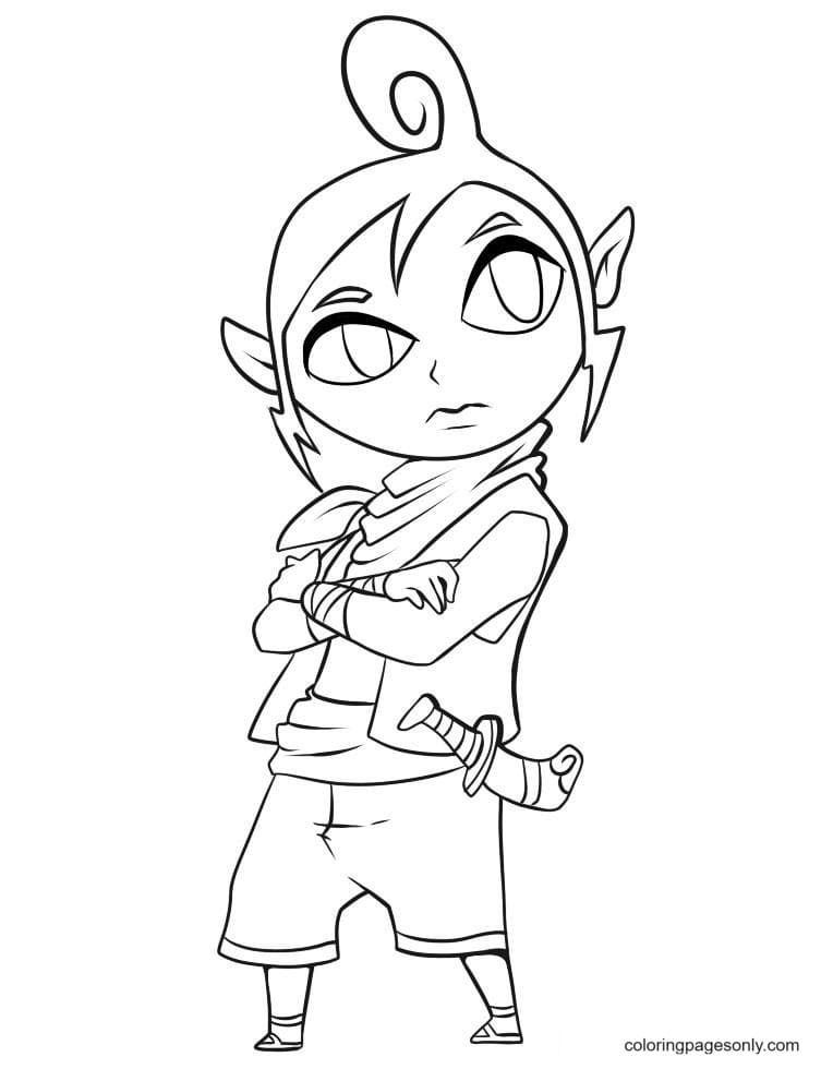 Legend of Zelda Character Coloring Page