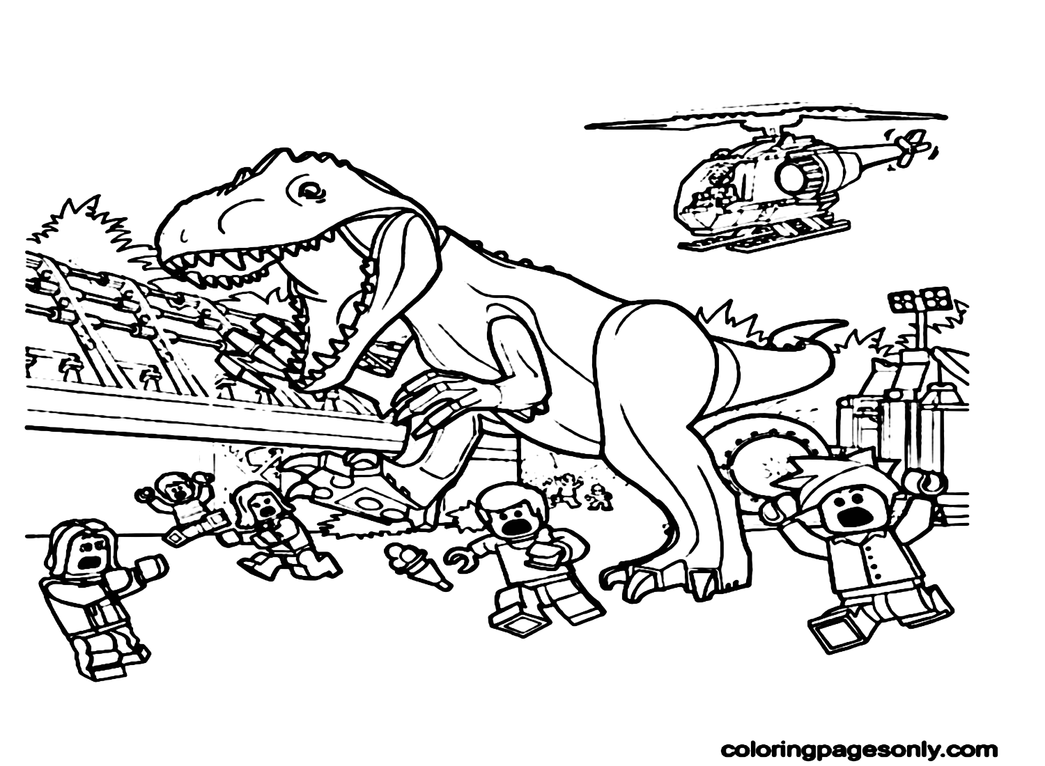 Lego Jurassic World Printable Coloring Pages