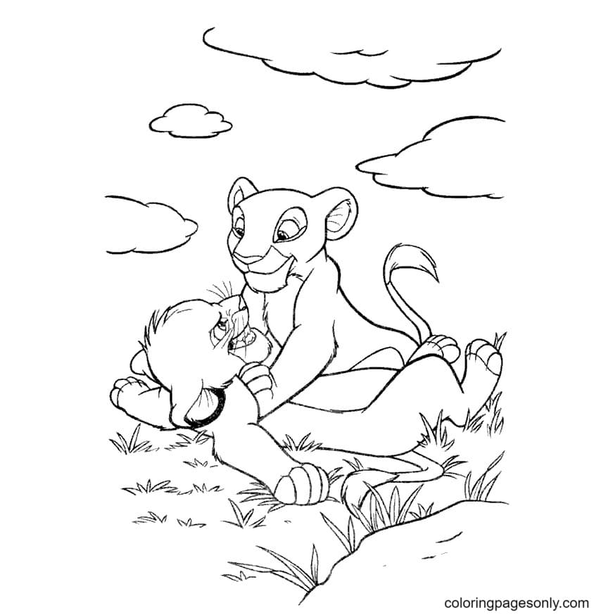 León Simba y León Nala de El Rey León