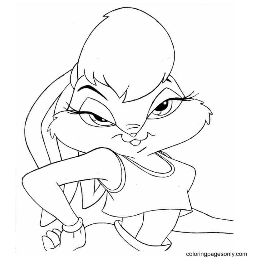 Desenho de Looney Tunes Lola Bunny para Colorir