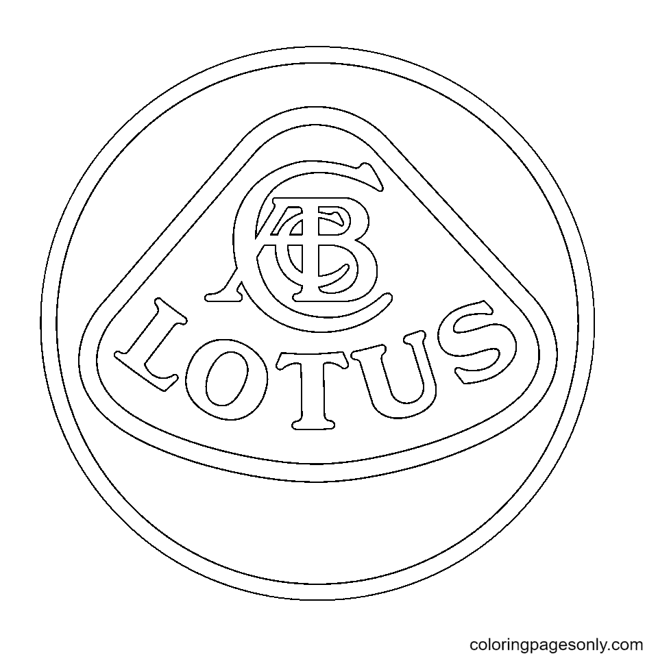 Lotus Logo Coloring Page