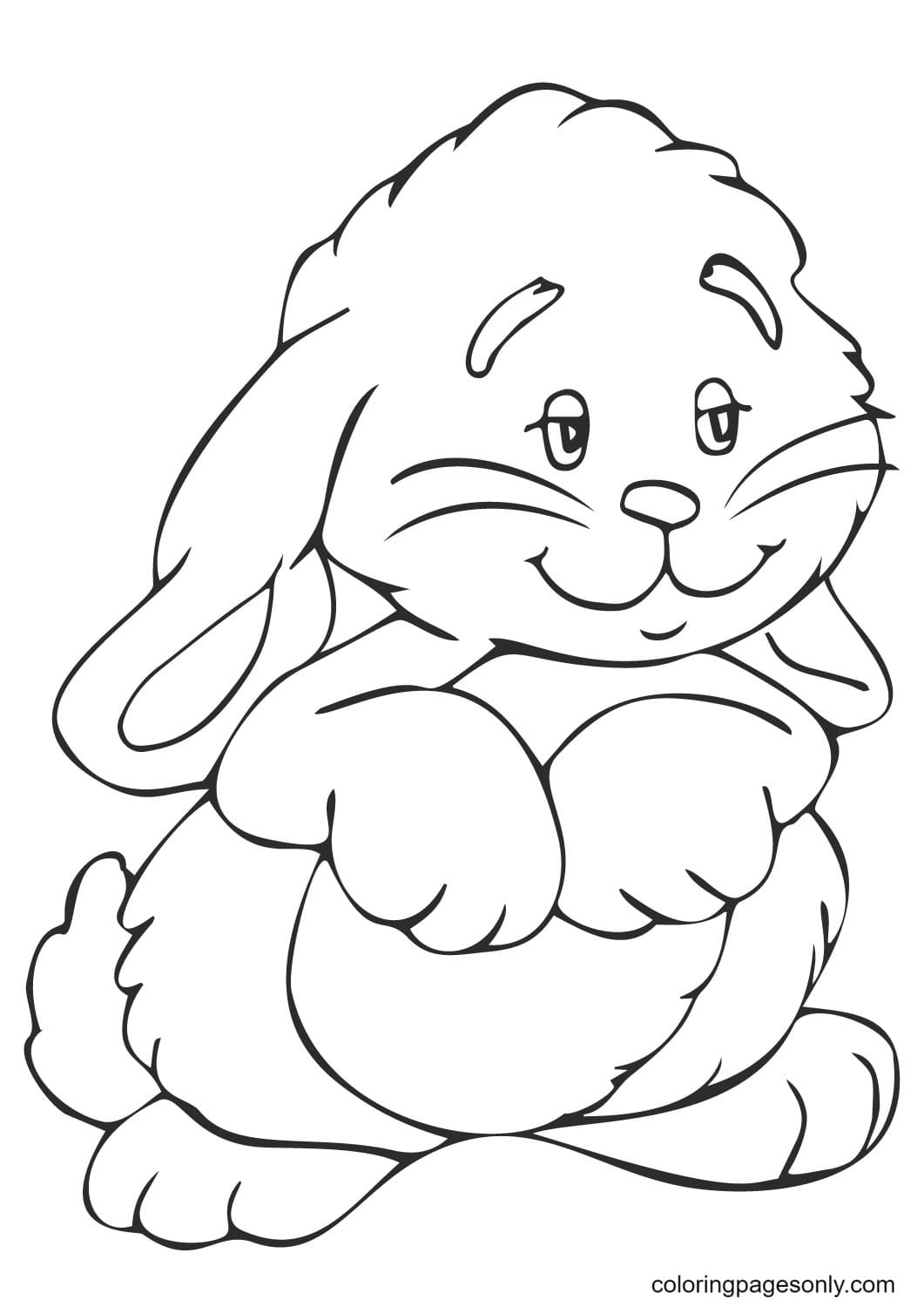 Lovely Bunnies Coloring Page
