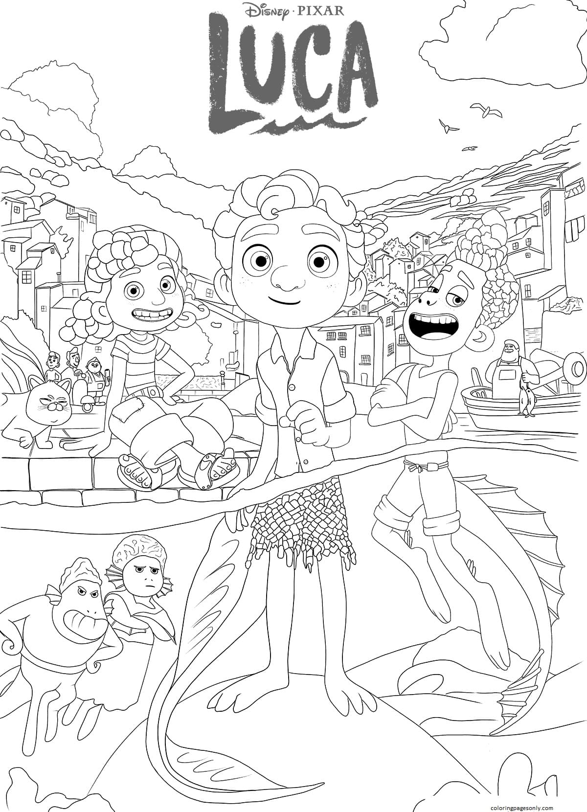 Luca Coloring Pages - Coloring Pages For Kids And Adults