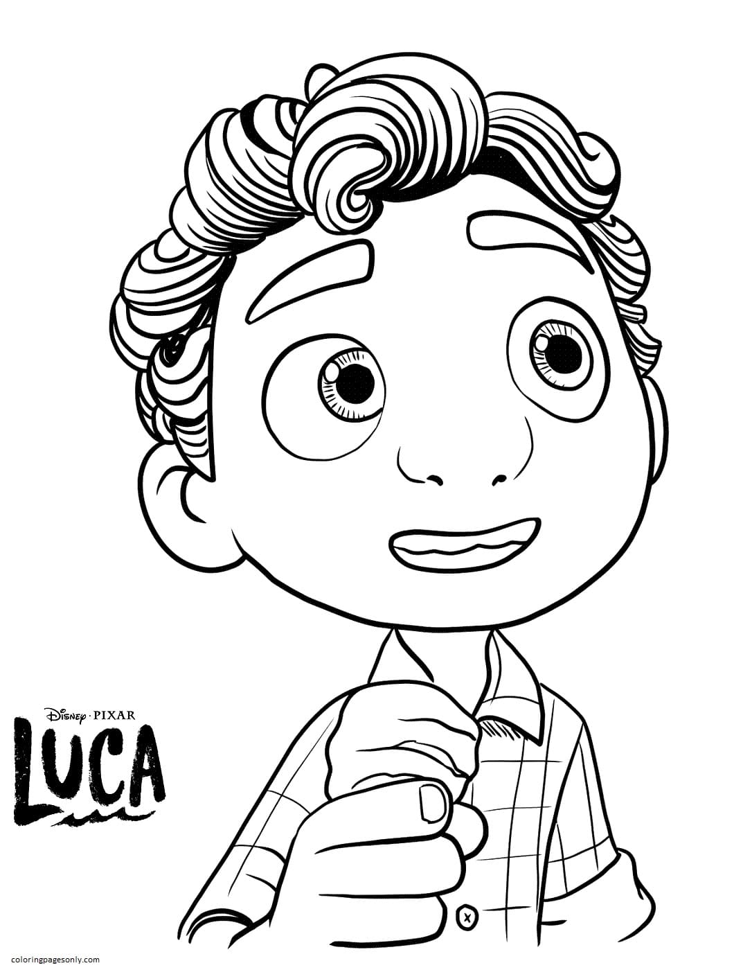 Página para colorir Luca Paguro