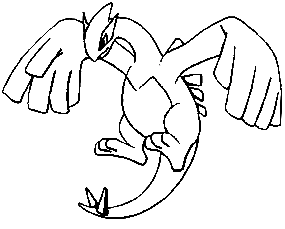 Lugia Pokemon Kleurplaat