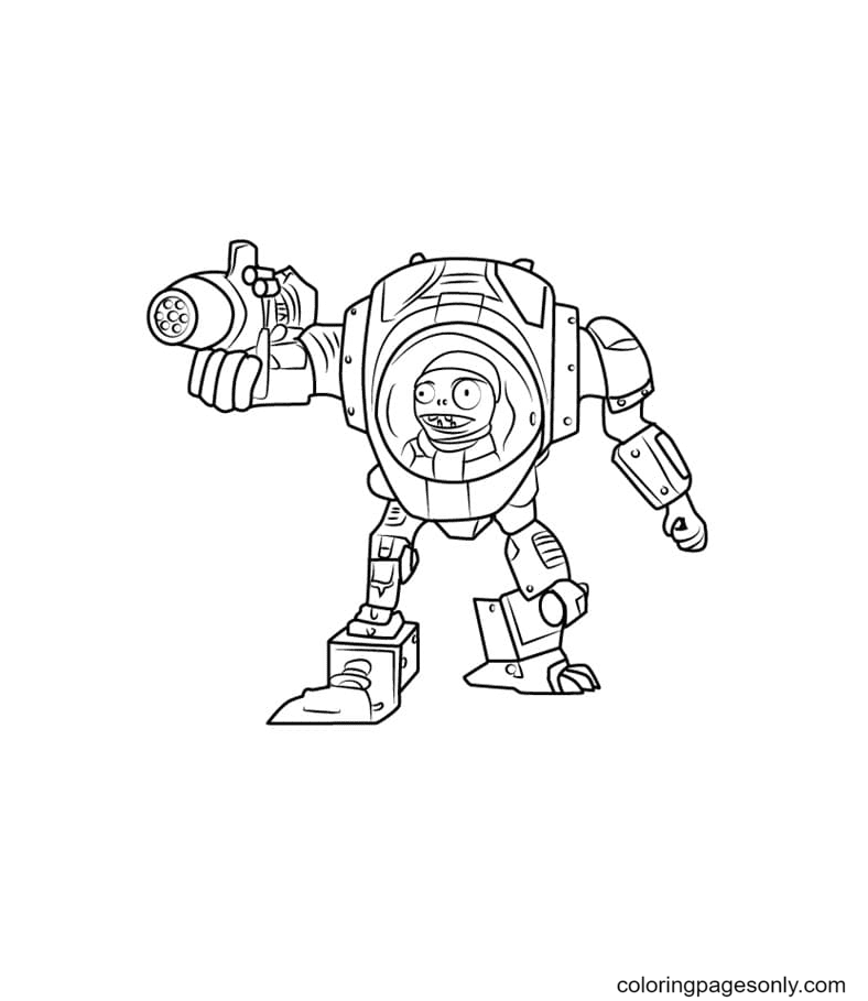 Mechanical Zombies Coloring Page