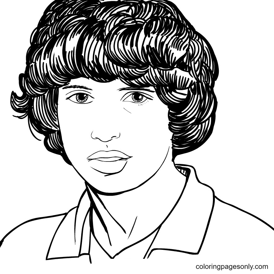 Mike Wheeler Coloring Page