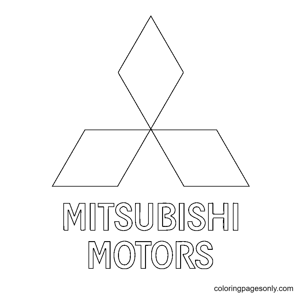 Mitsubishi Logo Coloring Page