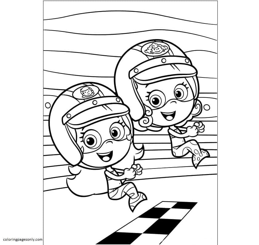 Desenho de Molly e Deema para colorir