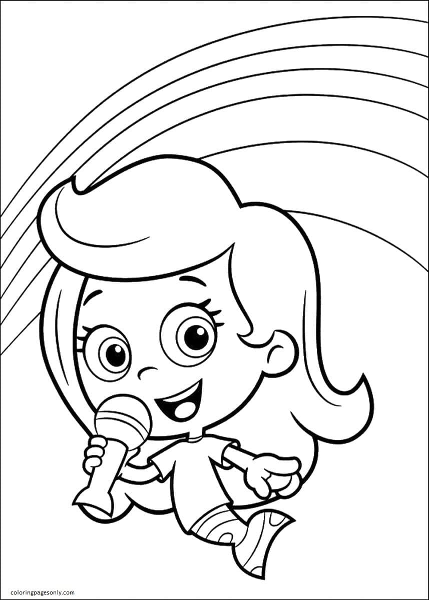 Molly a Musical Female Guppy Coloring Page
