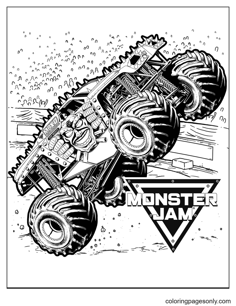 Monster Jam Free Coloring Page