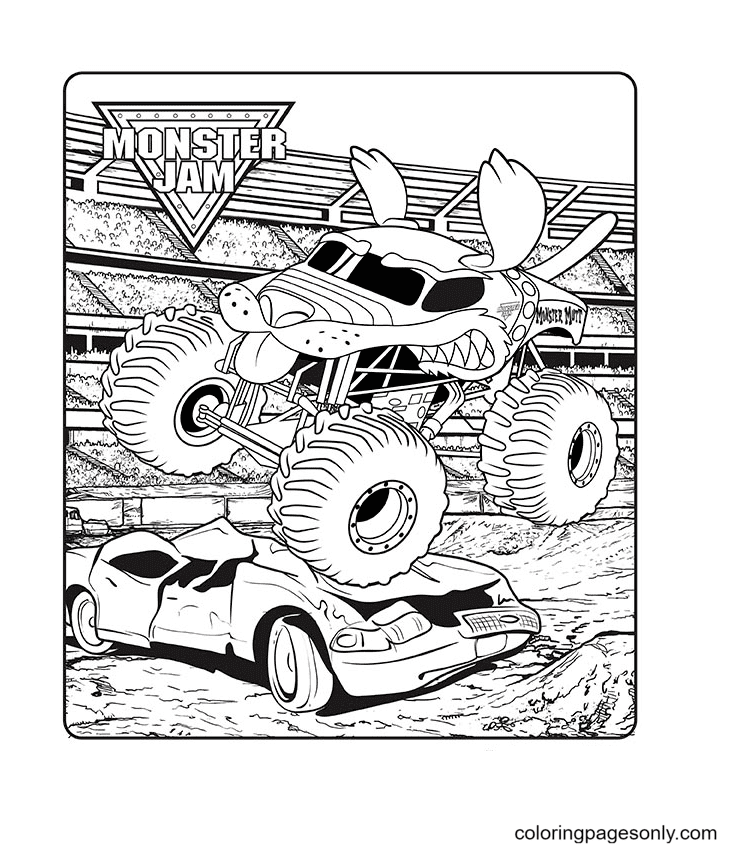 Monster Jam Monster Mutt Coloring Page