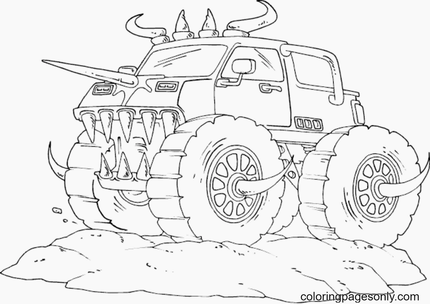 Monster Jam Truck Coloring Page