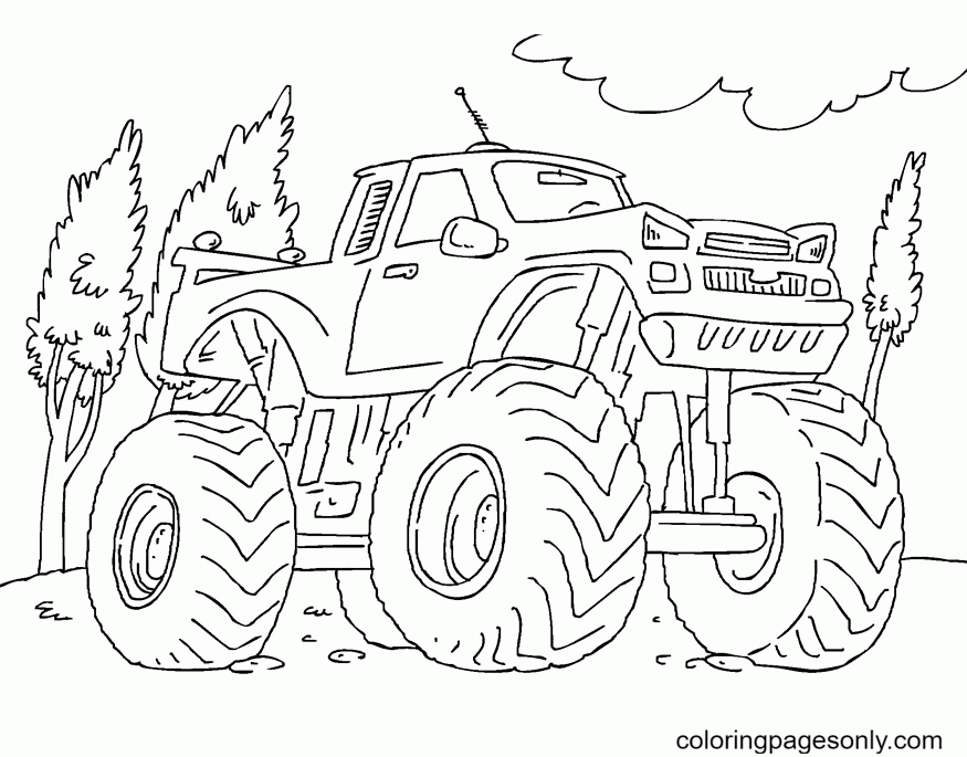 Monster Jam Coloring Page