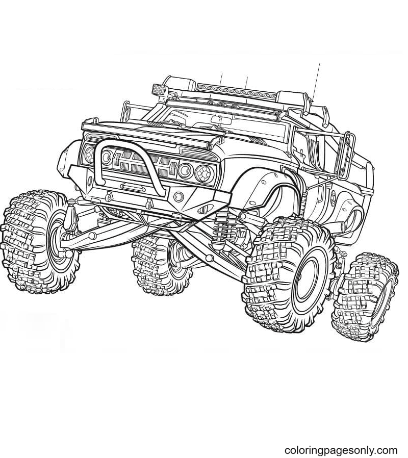 Monster Truck Free Download Coloring Page