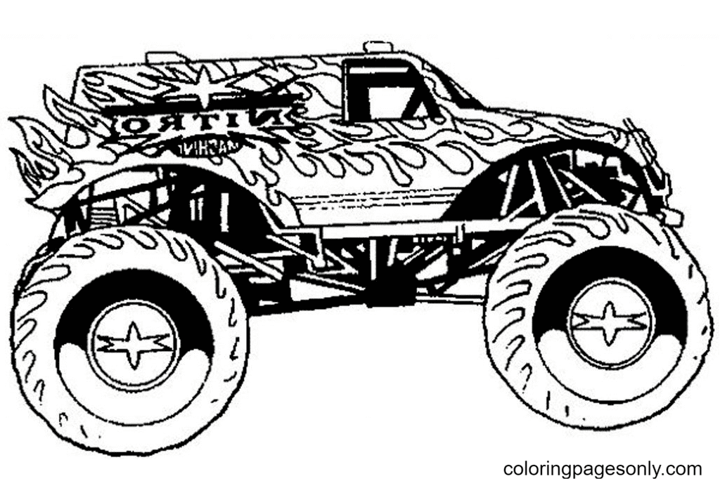Monster Truck Printable Coloring Page