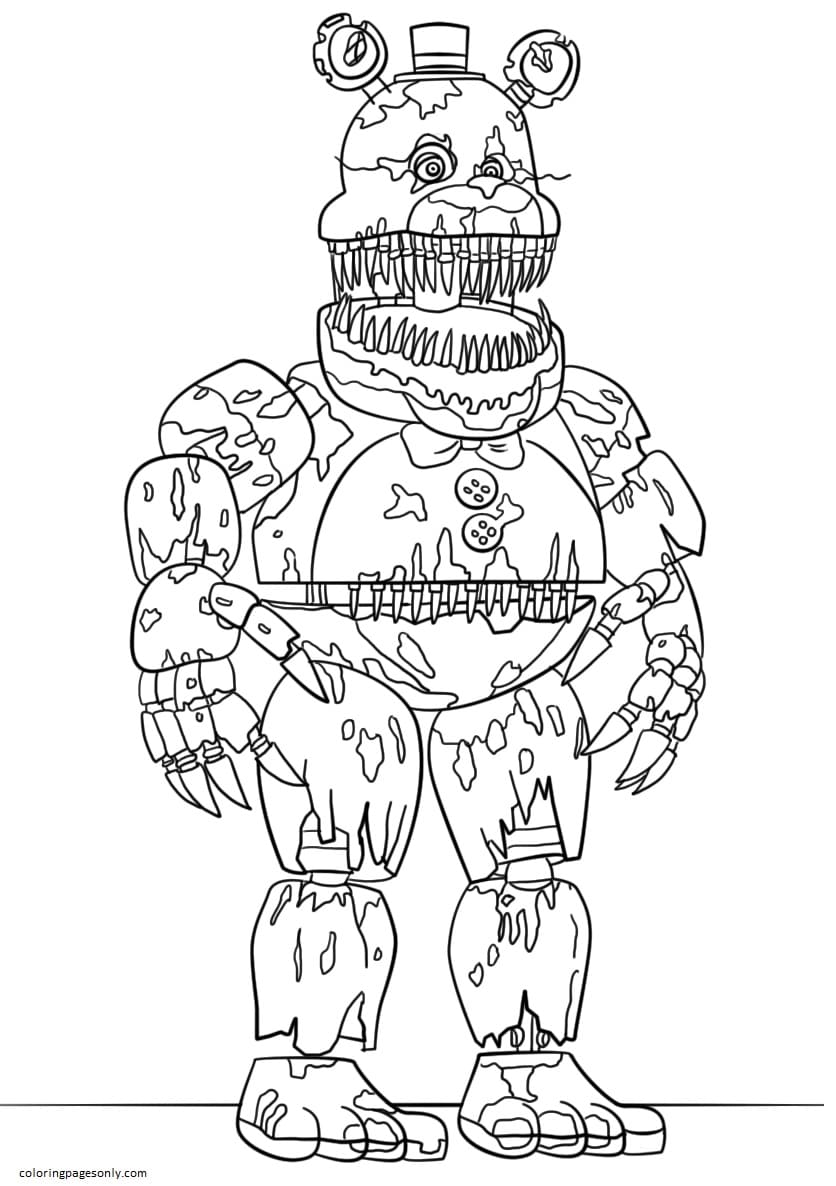 Pesadelo Endo FNAF para colorir