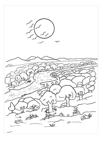Nile River Coloring Page