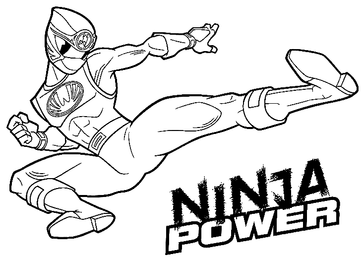 Página para Colorir Ninja Power