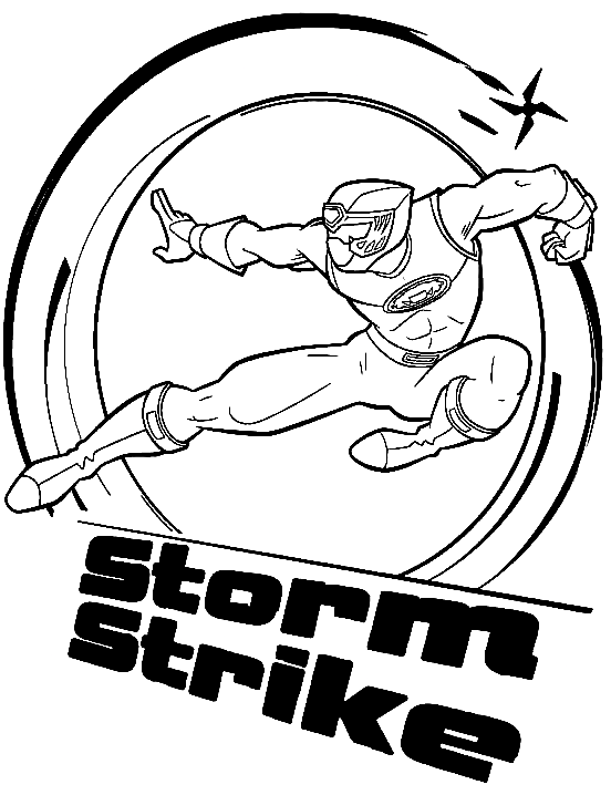 Página para colorir Ninja Storm Strike