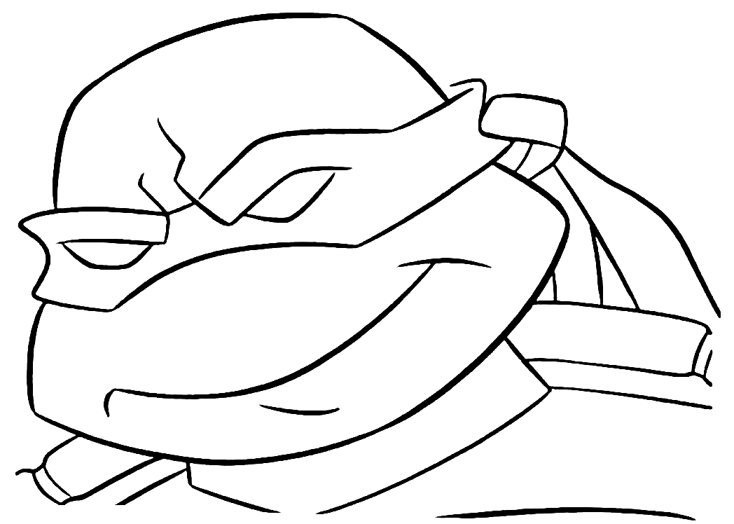 Pagina da colorare della maschera delle tartarughe ninja