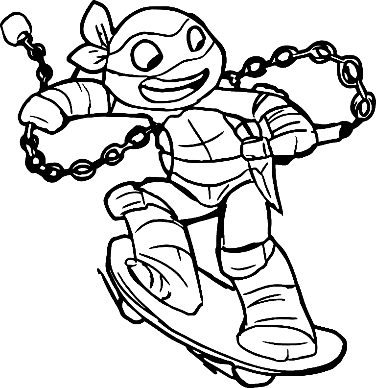 Desenhos das Tartarugas Ninjas para colorir - Pinte Online