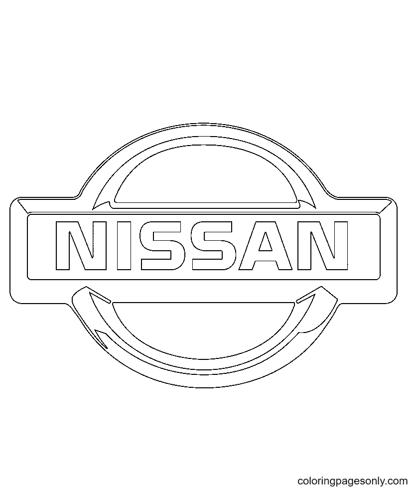 Nissan Logo Coloring Page