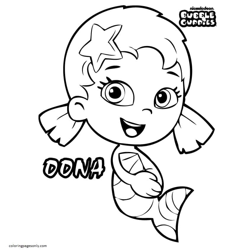 Oona Bubble Guppies Coloring Page