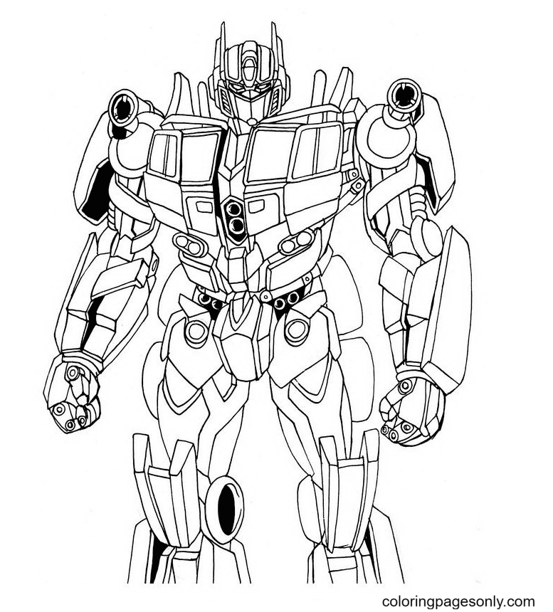 Optimus Prime Transformers Printable Coloring Pages