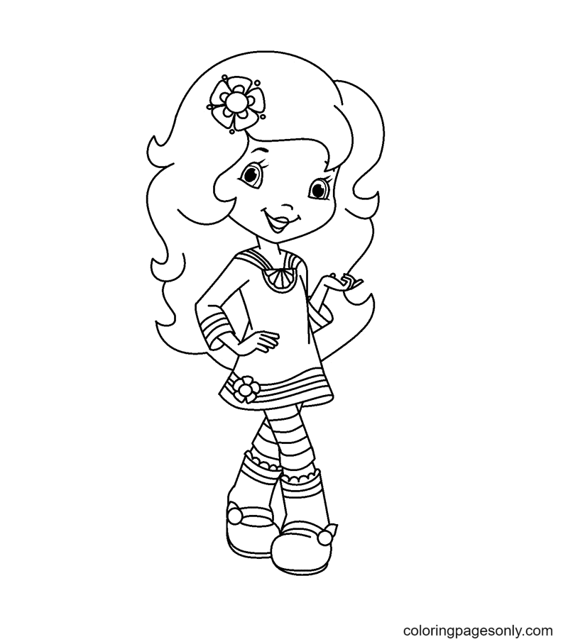 Orange Blossom Strawberry Shortcake Coloring Pages
