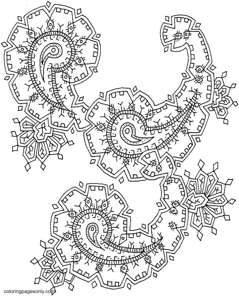 Paisley3 Coloring Page