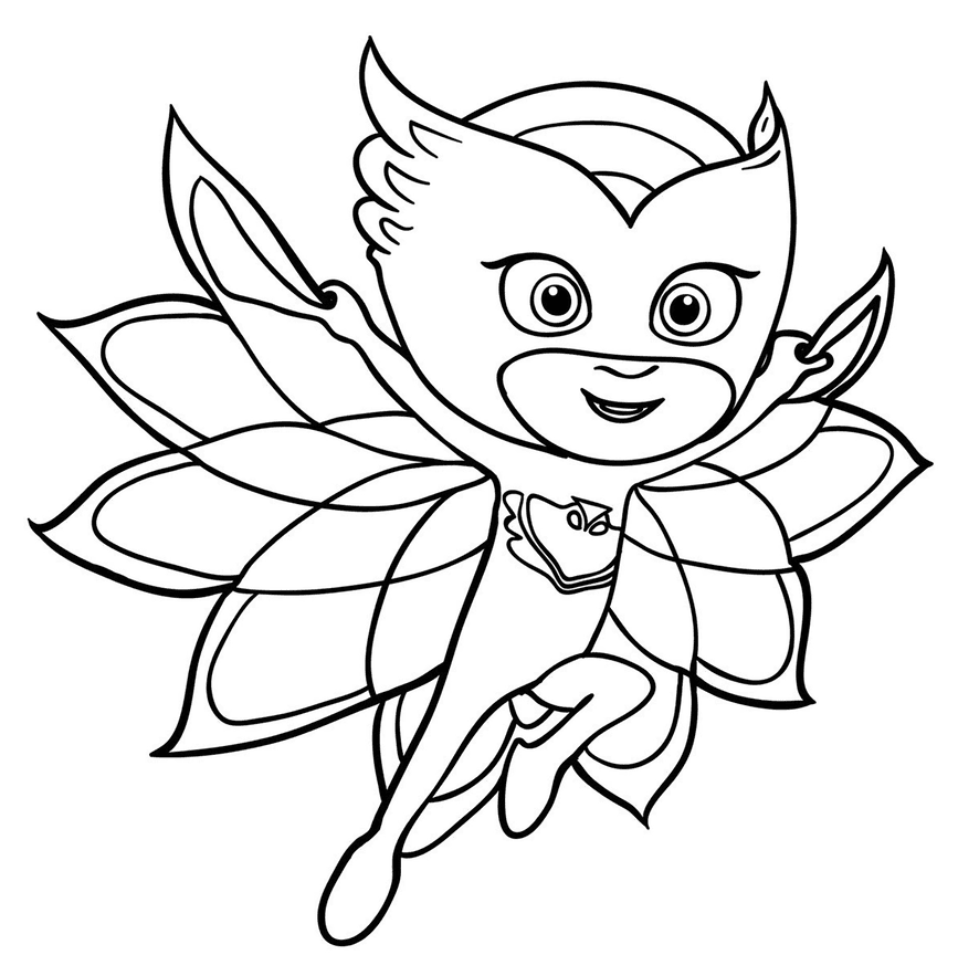 Pajama Hero Amay from PJ Masks Coloring Pages