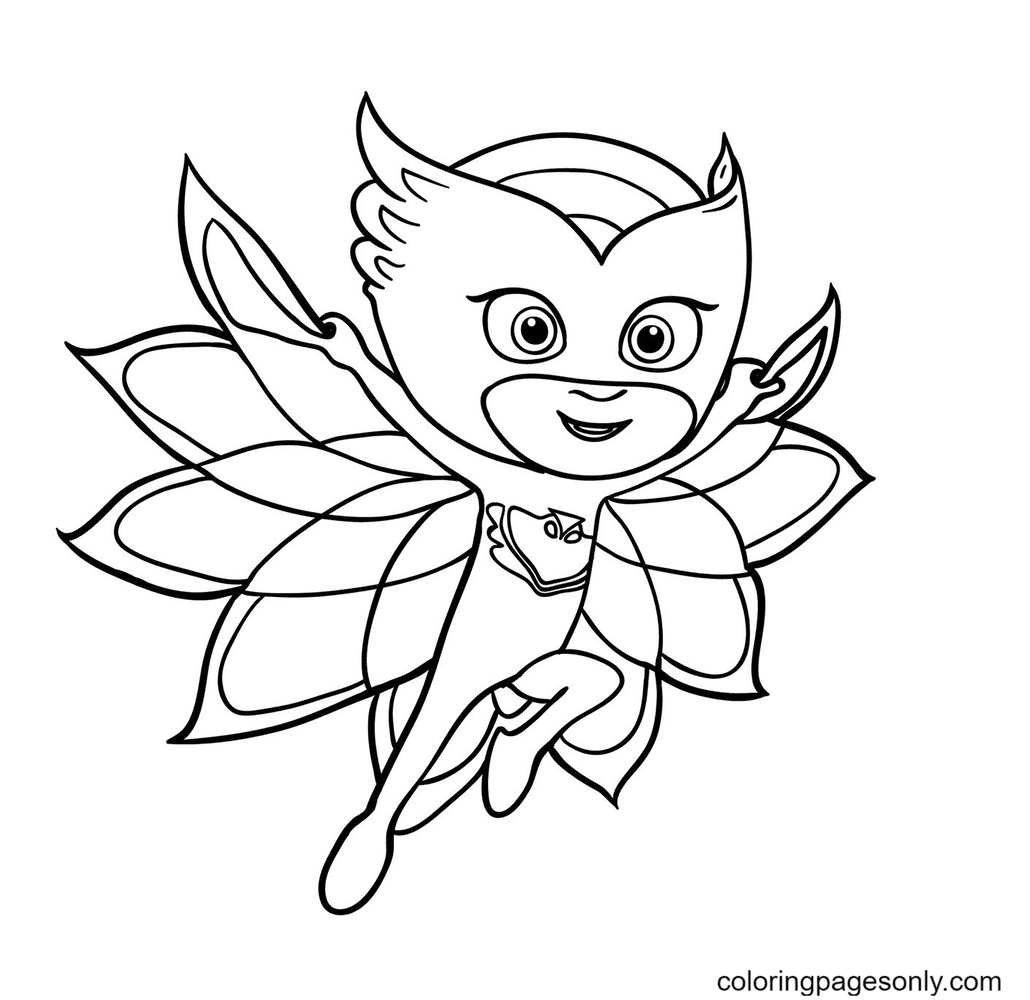 Pajama Hero Amay from PJ Masks Coloring Pages