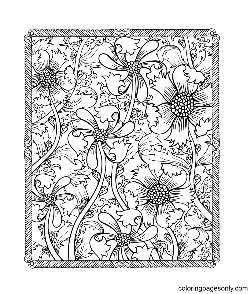 Patterns Hard Images Coloring Page