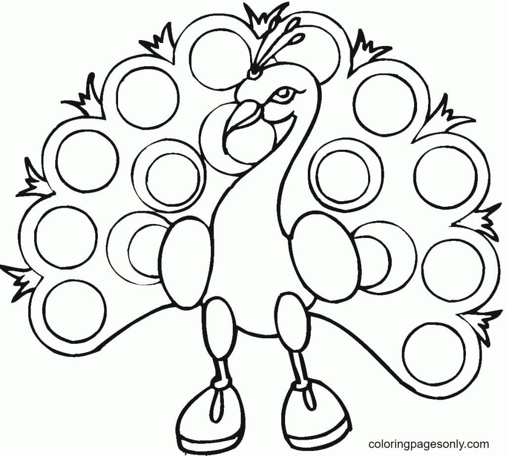 Peacock Picture 4 Coloring Page