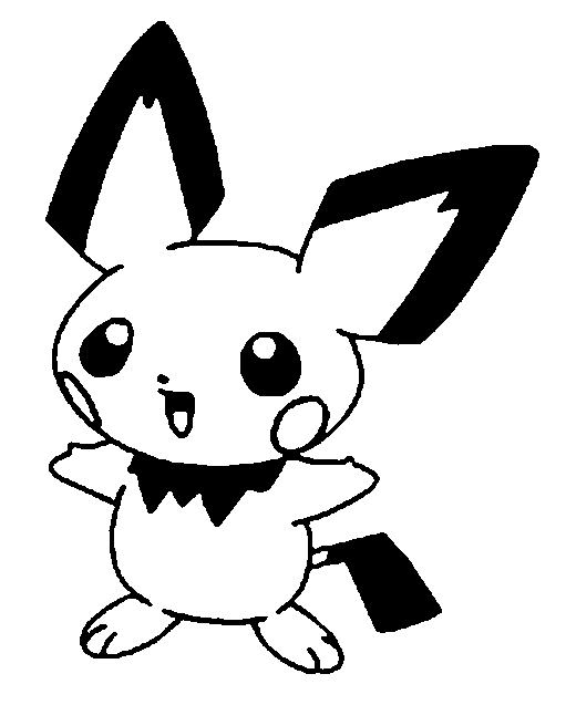 coloring pages of pichu