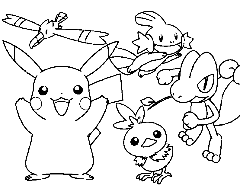 pikachu and friends drawing