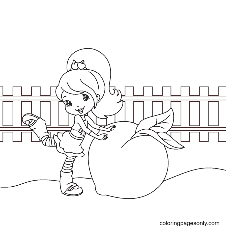 Plum Pudding Strawberry Shortcake Coloring Page